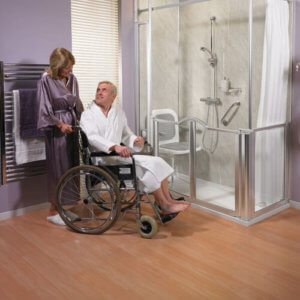 shower with wheelchair access