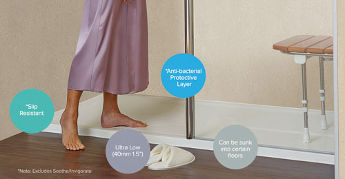 Low level shower tray safety