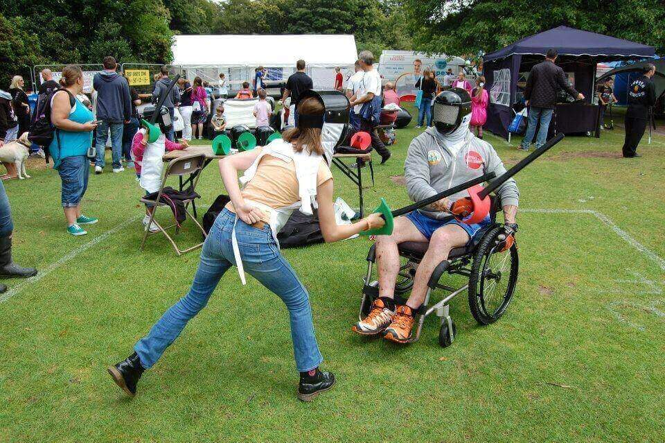 Fencing at Disability Awareness Day Event