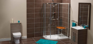 The Invigorate Walk-in Shower with seat and ultra low access
