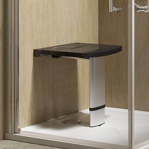 image of a folding shower seat