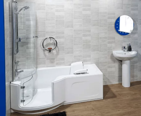 hybrid shower screen side door