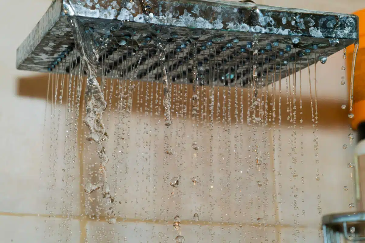 cold water coming from shower head