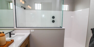 Walk In Shower In Master Bath.